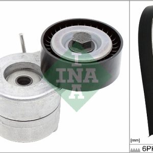 Set curea transmisie cu caneluri FIAT PANDA (312_, 319_) 1.3 D Multijet (312PXU1A, 312PXW1A) diesel 95 cai INA 529 0506 10