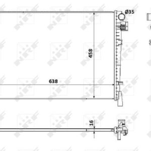 Radiator racire motor FIAT FREEMONT (345_) 2.0 JTD 4x4 diesel 163 cai NRF 53901