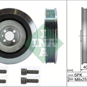 Set fulie arbore cotit FIAT 500L (351_, 352_) 1.6 D Multijet (199LYD1B) diesel 105 cai INA 544 0080 20