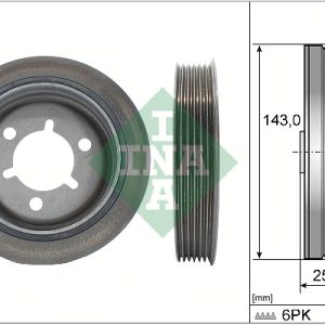 Fulie curea arbore cotit FIAT FIORINO Autoutilitara/limuzina spatioasa (225_) 1.4 (225AXA1A, 225BXA1A) benzina 78 cai INA 544 0145 10