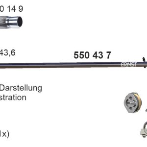 Racord evacuare FIAT PANDA (169_) 1.1 (169.AXA1A) benzina 54 cai ERNST 550437