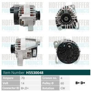 Alternator FIAT PANDA (141_) 1100 Trekking 4x4 benzina 50 cai HOFFER H5530048