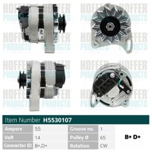 Alternator FIAT PANDA (141_) 1000 4x4 benzina 44 cai HOFFER H5530107