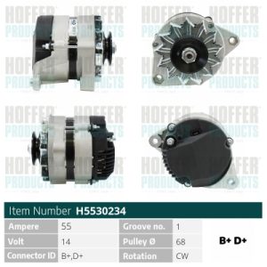 Alternator FIAT TIPO (160_) 1.4 i.e. (160.AP, 160.AD, 160.EA) benzina 70 cai HOFFER H5530234