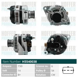 Alternator FIAT FREEMONT (345_) 2.0 JTD 4x4 diesel 163 cai HOFFER H5540038