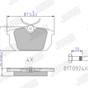 Placute frana FIAT FIORINO (127_) 1050 benzina 50 cai JURID 571409J