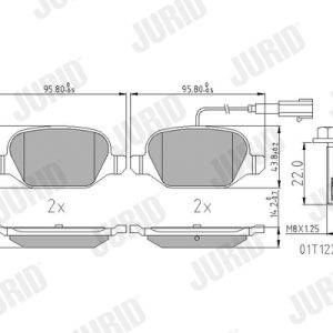 Placute frana FIAT 500 C (312_) 0.9 (312AXM1B) benzina 105 cai JURID 573400J