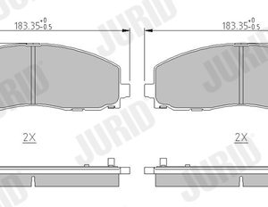 Placute frana FIAT FREEMONT (345_) 2.0 JTD 4x4 diesel 163 cai JURID 573411J