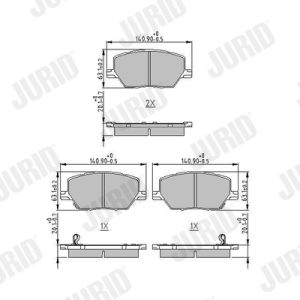 Placute frana FIAT 500X (334_) 1.0 (334.AXN1B) benzina 114 cai JURID 573610J