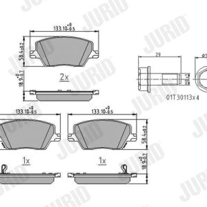 Placute frana FIAT TIPO limuzina (356_, 357_) 1.3 D (356SXB1A, 356SXH1A, 356SXD1A) diesel 95 cai JURID 573626J