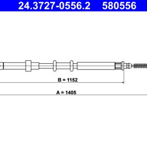 Cablu frana de parcare FIAT PANDA (169_) 1.1 (169.AXA1A) benzina 54 cai ATE 24.3727-0556.2