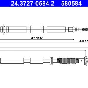 Cablu frana de parcare FIAT TIPO hatchback (356_, 357_) 1.6 (356HXE11) benzina 110 cai ATE 24.3727-0584.2