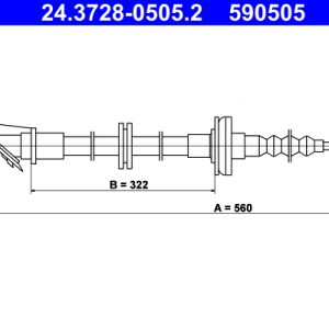 Cablu ambreiaj FIAT PANDA (141_) 1000 4x4 benzina 44 cai ATE 24.3728-0505.2