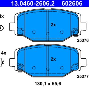 Placute frana FIAT FREEMONT (345_) 2.0 JTD 4x4 diesel 163 cai ATE 13.0460-2606.2