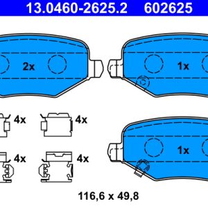 Placute frana FIAT FREEMONT (345_) 2.0 JTD 4x4 diesel 163 cai ATE 13.0460-2625.2
