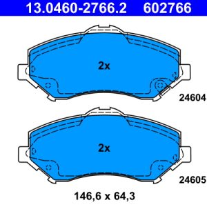 Placute frana FIAT FREEMONT (345_) 2.0 JTD 4x4 diesel 163 cai ATE 13.0460-2766.2