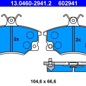 Placute frana FIAT PANDA Caseta/ Hatchback (141_) 1.1 benzina 54 cai ATE 13.0460-2941.2