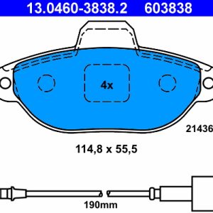 Placute frana FIAT 500 (312_) 1.2 (312AXA1A) benzina 69 cai ATE 13.0460-3838.2