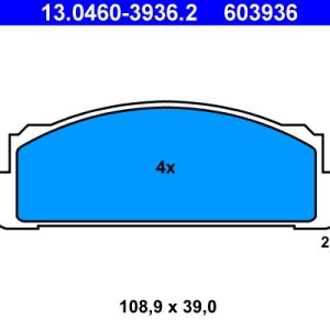 Placute frana FIAT 124 Spider (124_) 1500 Sport (BS) benzina 90 cai ATE 13.0460-3936.2