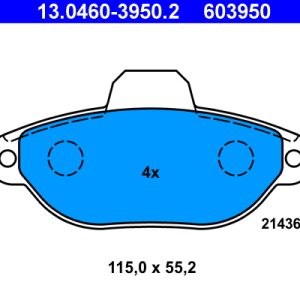 Placute frana FIAT PANDA (169_) 1.1 (169.AXA1A) benzina 54 cai ATE 13.0460-3950.2