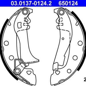 Set saboti frana FIAT ARGENTA (132_) 2500 Diesel diesel 72 cai ATE 03.0137-0124.2