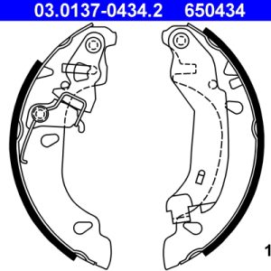 Set saboti frana FIAT PANDA (169_) 1.2 (169.AXB11, 169.AXB1A) benzina 60 cai ATE 03.0137-0434.2