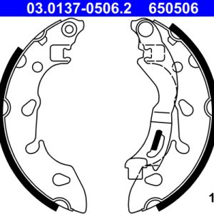Set saboti frana FIAT 500 (312_) 1.0 Mild Hybrid (312.AYD1B) benzina/elector 69 cai ATE 03.0137-0506.2