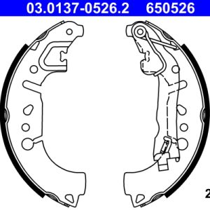 Set saboti frana FIAT 500L (351_, 352_) 0.9 Natural Power (199LYC1B) Benzina/Gaz metan (GNC) 80 cai ATE 03.0137-0526.2