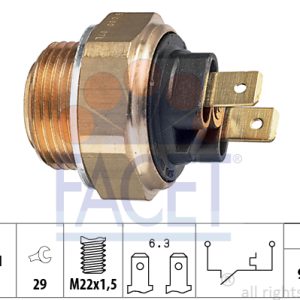 Comutator temperatura ventilator radiator FIAT FIORINO (127_) 1050 benzina 50 cai FACET 7.5000