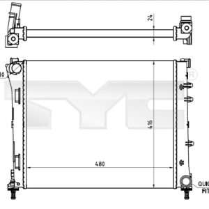 Radiator racire motor FIAT PANDA VAN (312_, 519_) 0.9 (312DXG1A) benzina 86 cai TYC 709-0023-R
