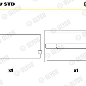 Cuzineti arbore cotit FIAT 500 Serie 500 diesel 50 cai GLYCO 72-4547 STD
