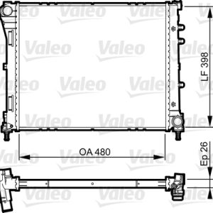Radiator racire motor FIAT PANDA VAN (312_, 519_) 0.9 (312CXH1A, 312DXH1A) benzina 65 cai VALEO 735273