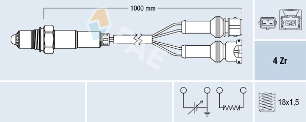 Sonda Lambda FIAT TIPO (160_) 1.8 i.e. benzina 90 cai FAE 77124
