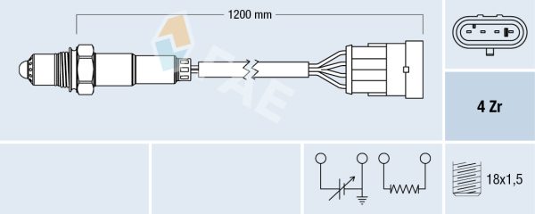Sonda Lambda FIAT CROMA (154_) 2500 V6 benzina 162 cai FAE 77221