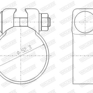 Colier sistem de esapament FIAT FIORINO Pick up (146_) 1.7 TD diesel 63 cai WALKER 81988