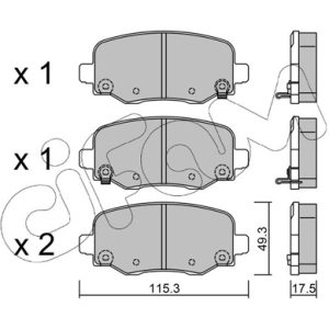 Placute frana FIAT 500X (334_) 1.0 (334.AXN1B) benzina 114 cai CIFAM 822-1002-1