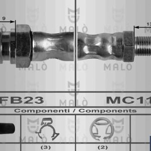 Furtun frana FIAT TIPO (160_) 1.1 (160.AA) benzina 56 cai MALO 8403