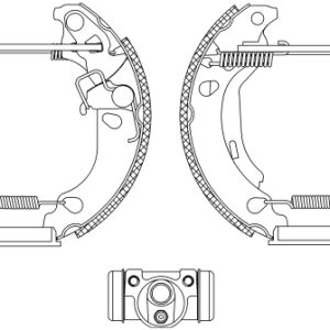 Set saboti frana FIAT PANDA (169_) 1.2 (169.AXB11, 169.AXB1A) benzina 60 cai TEXTAR 84061000
