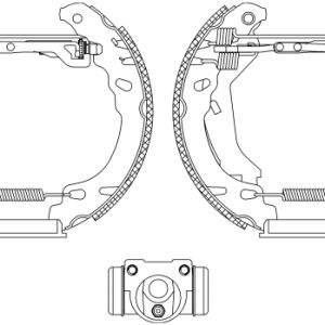Set saboti frana FIAT PANDA (169_) 1.2 (169AXF2A, 169AXF1A) benzina 69 cai TEXTAR 84064600