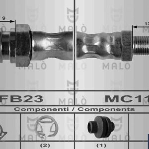 Furtun frana FIAT TIPO (160_) 1.1 (160.AA) benzina 56 cai MALO 8415