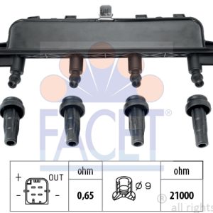 Bobina de inductie FIAT FIORINO Autoutilitara/limuzina spatioasa (225_) 1.4 (225BXA1A, 225BXF1A) benzina 73 cai FACET 9.6305
