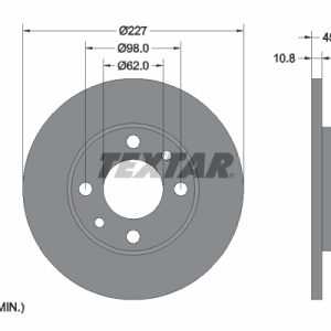 Disc frana FIAT FIORINO (127_) 1050 benzina 50 cai TEXTAR 92019300