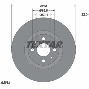 Disc frana FIAT TIPO (160_) 2.0 16V (160.AV) benzina 146 cai TEXTAR 92055203