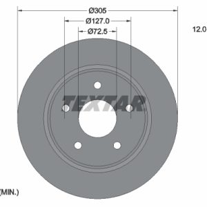 Disc frana FIAT FREEMONT (345_) 2.0 JTD 4x4 diesel 163 cai TEXTAR 92181005