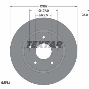 Disc frana FIAT FREEMONT (345_) 2.0 JTD 4x4 diesel 163 cai TEXTAR 92181503
