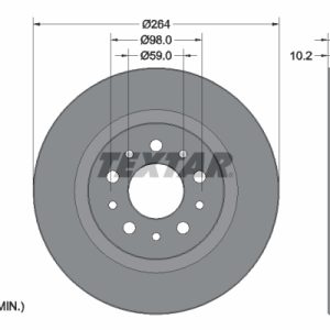 Disc frana FIAT 500L (351_, 352_) 1.4 benzina 162 cai TEXTAR 92271703