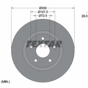 Disc frana FIAT FREEMONT (345_) 2.0 JTD 4x4 diesel 163 cai TEXTAR 92278905