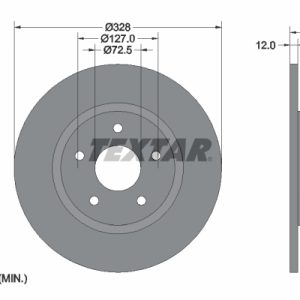 Disc frana FIAT FREEMONT (345_) 2.0 JTD 4x4 diesel 163 cai TEXTAR 92286003