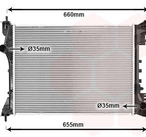 Radiator racire motor FIAT DOBLO Cargo (263_) 1.4 benzina 95 cai VAN WEZEL 01002117