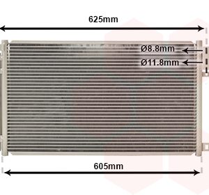 Condensator climatizare FIAT DOBLO Cargo (263_) 1.3 D Multijet (263WXU1A, 263ZXU1A, 263WYB1A, 263ZYB1A) diesel 95 cai VAN WEZEL 01005115